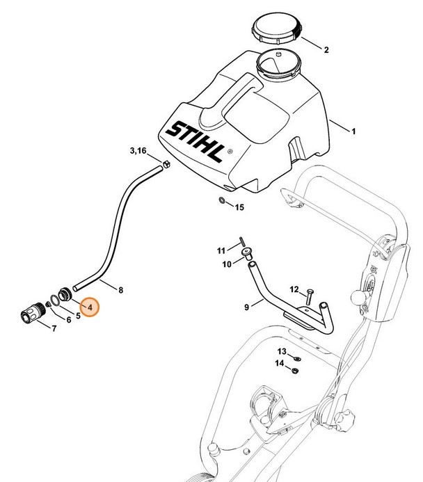 Nakrętka kołpakowa, Stihl 42246778300