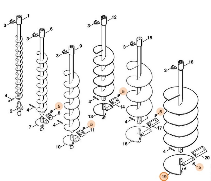 Głowica wiertnicza Ø 200 mm, Stihl 44046803055