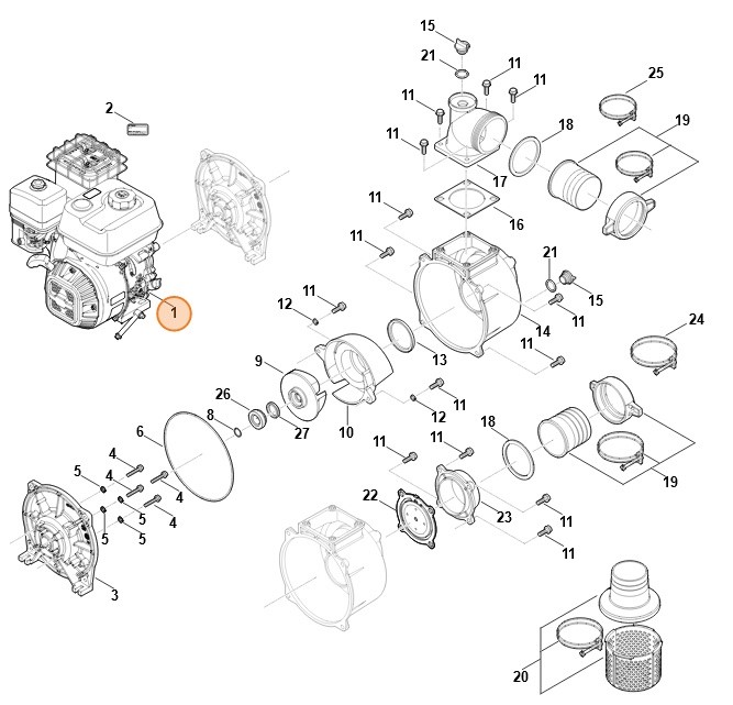 Spalinowy silnik benzynowy EHC 705.0 (EHC705-0001), Stihl VB050111800
