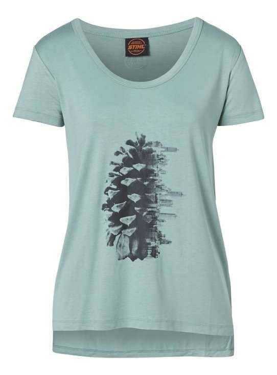 Damski T-shirt z nadrukiem "Fir Cone" Stihl 04202000234, 04202000238, 04202000242, 0420200023446, 0420200023450