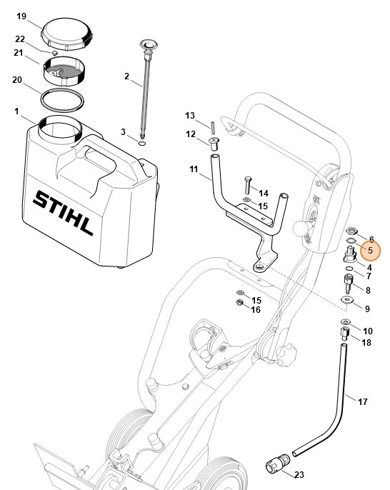 Pierścień uszczelniający 18x24, Stihl 96369651960