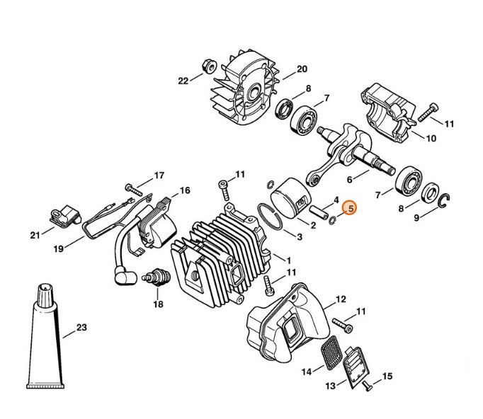 Rozprężny pierścień osadczy 8x0,7, STIHL 94636500805