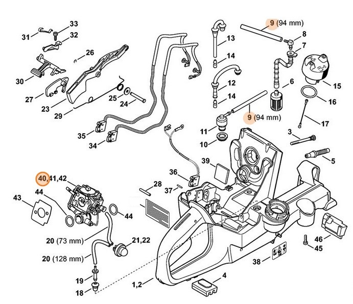 Gaźnik WJ-114C, Stihl 42241200651