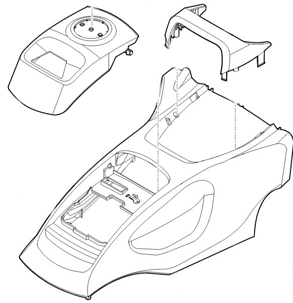 Pokrywa silnika kompl., Stihl 63117602282