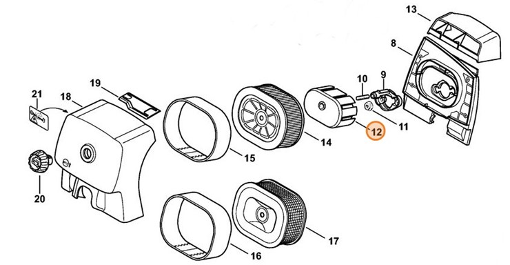 Komora udarowa, Stihl 11221216900