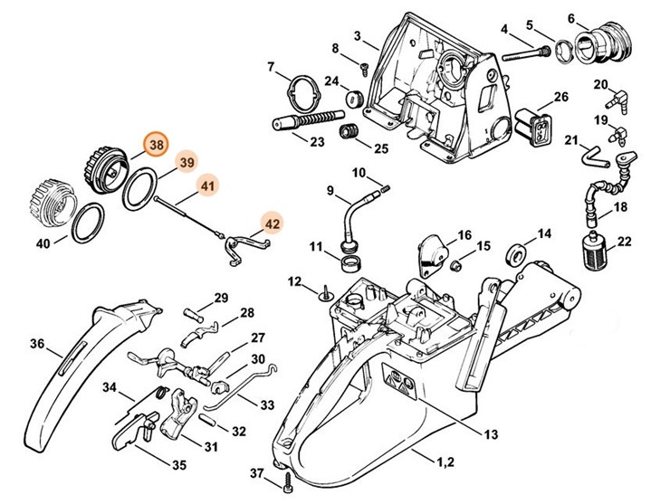 Zamknięcie zbiornika paliwa, Stihl 00003500508