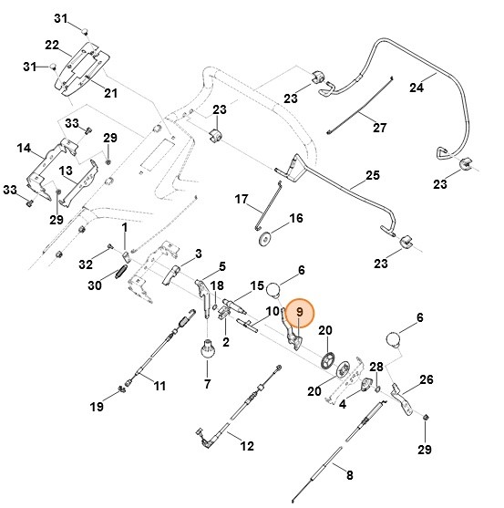 Dźwignia regulacyjna, Stihl 63787002902