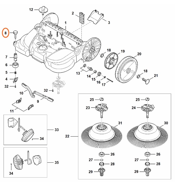 Przycisk, Stihl 48607384401