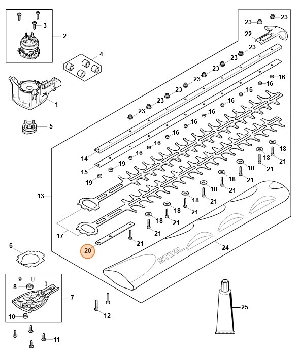 Wspornik blaszany, Stihl HA076425100