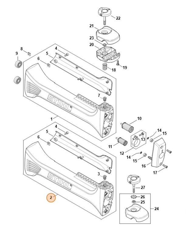 Obudowa AV (antywibracyjna), Stihl 41477900903