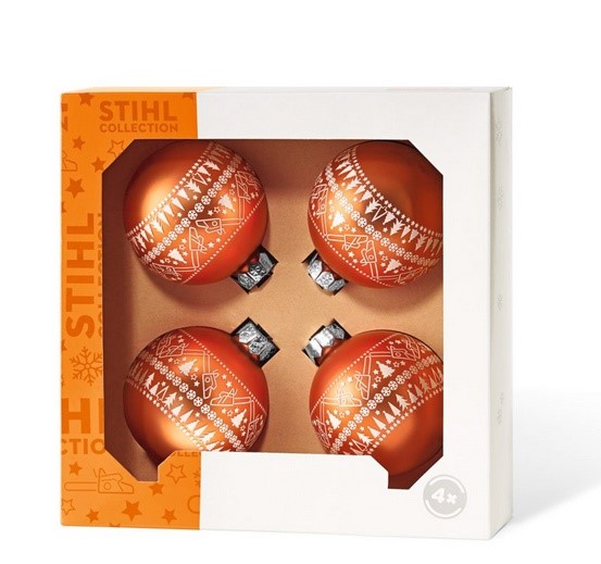 Bombki Świąteczne ICON - Zestaw 4 Sztuki,  04216000076