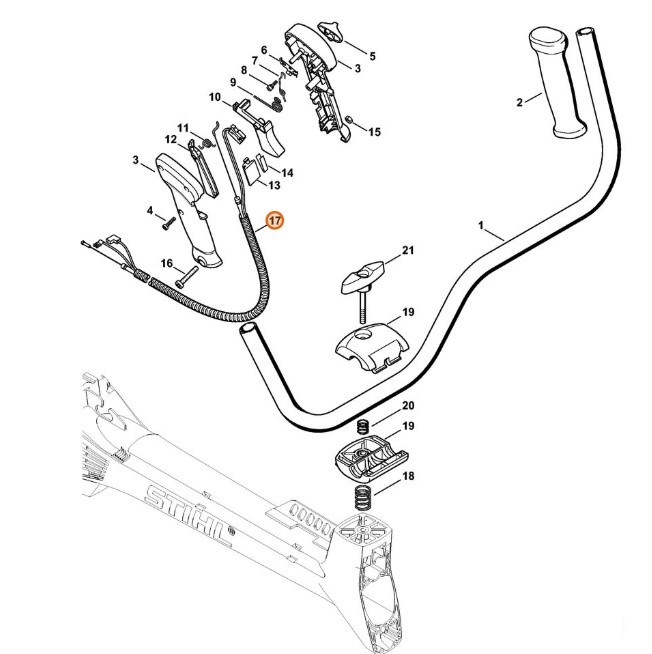 Cięgno sterowania główną przepustnicą, 41801801153