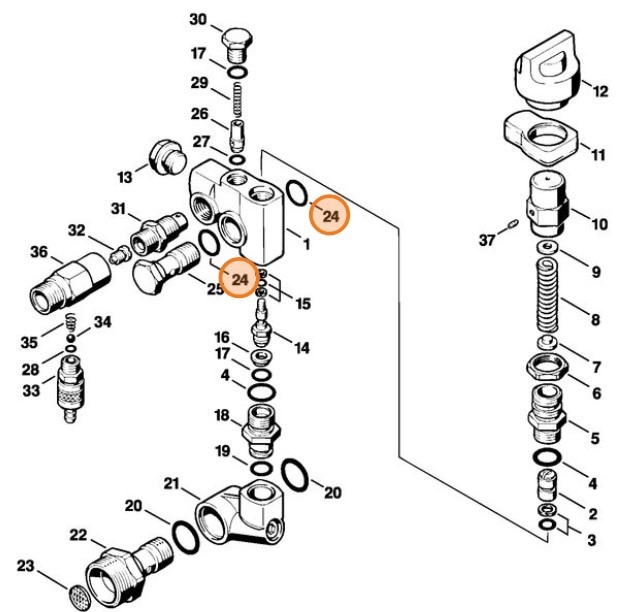 Okrągły pierścień uszczelniający 15,88x2,62, Stihl 96459457579