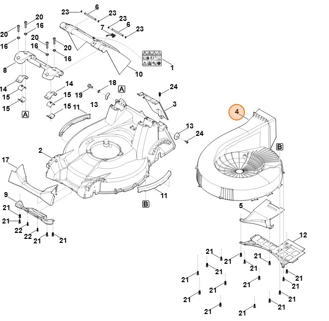 Przysłona do mulczowania, Stihl 63787014300