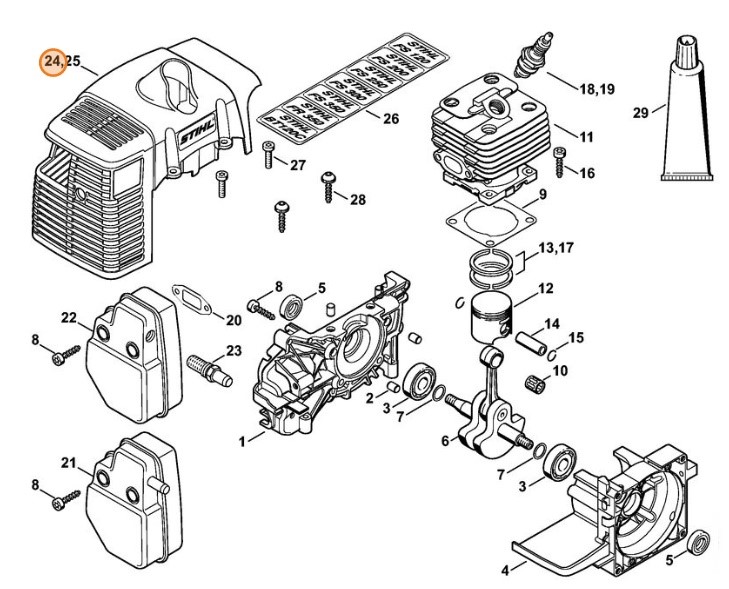 Pokrywa, Stihl 41340840912