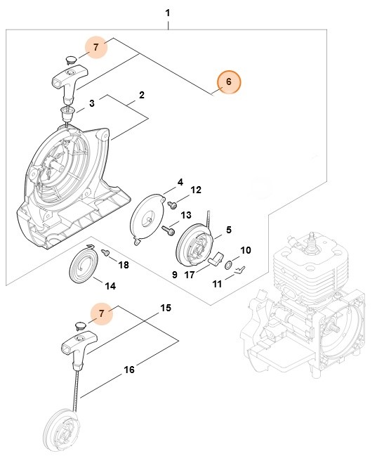 Uchwyt ElastoStart, Ø 3 mm, Stihl 00001903405
