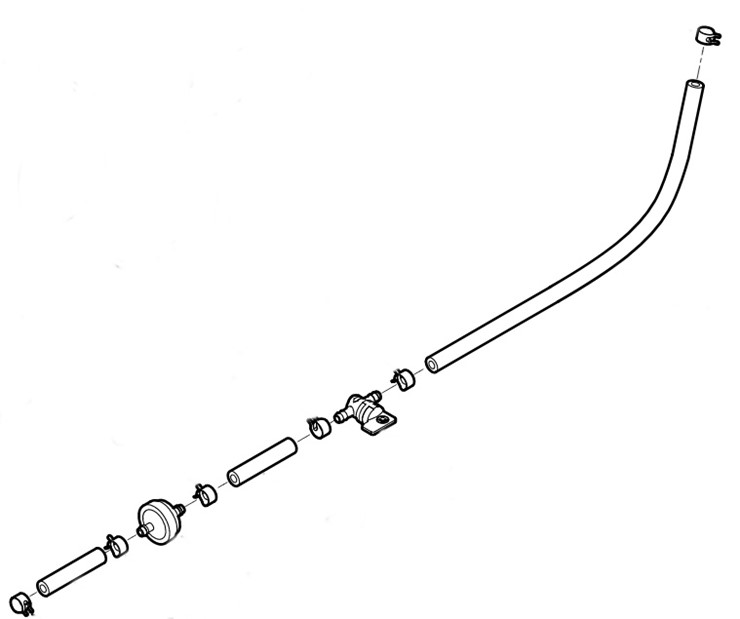 Giętki przewód paliwowy kompl., Stihl 63783502700