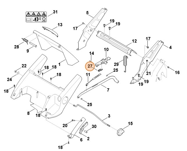 Sprężyna naciągowa, Stihl 63757035111