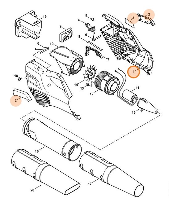Korpus rękojeści, Stihl 45237901004