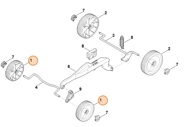 Koło kompl. 150, Stihl 63207000406