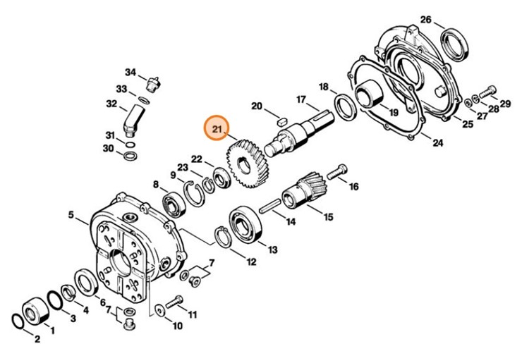 Czołowe koło zębate, Stihl 47107049100