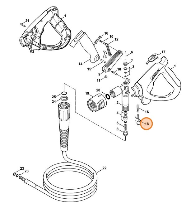 Dźwignia ryglowania, Stihl 49255024600