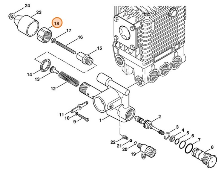 Nakrętka kołpakowa, Stihl 47365122000