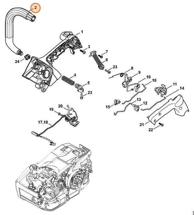 Uchwyt rurowy, Stihl 11457911700