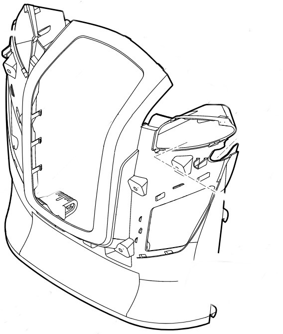 Pokrywa silnika, część przednia, Stihl 61707069912