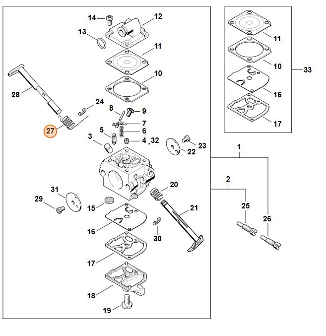 Sprężyna ramieniowa, Stihl 11231223203