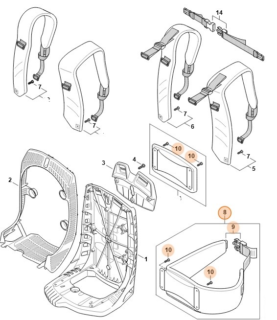 Pas biodrowy, Stihl 42837109100