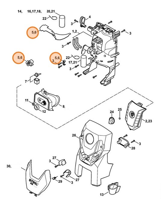 Sterowanie przepływem powietrza, Stihl 47760071002