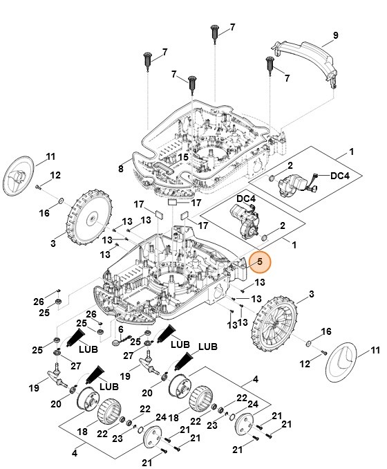 Dolna część obudowy, Stihl 63097011056