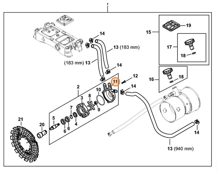 Korpus pompy - strona dolna, Stihl 42447010506