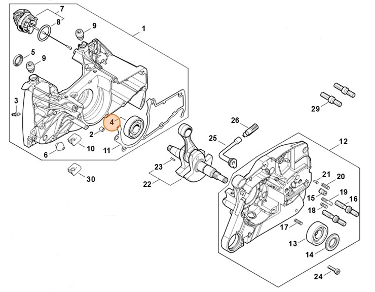 Łożysko toczne 6203, Stihl 95030036677
