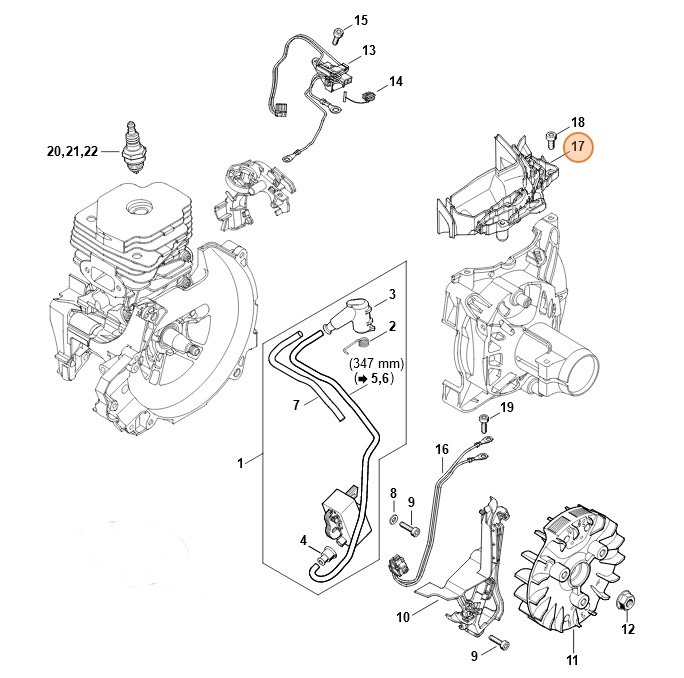 Mocowanie kabla, Stihl 41484481201