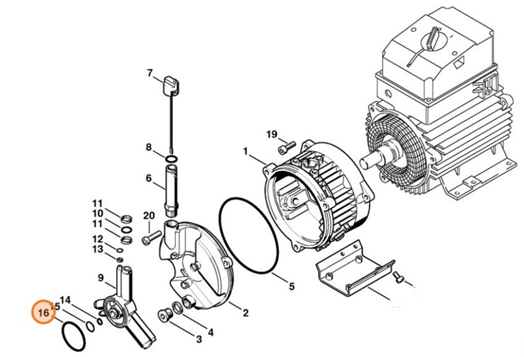 Okrągły pierścień uszczelniający 53x3, Stihl 96459458185