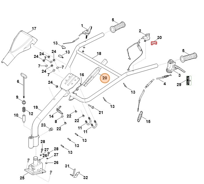 Uchwyt regulacji wysokości, Stihl 62508201200