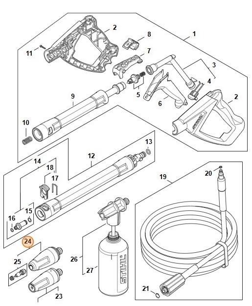 Dysza rotacyjna Ø 1,04 mm, 49505001604
