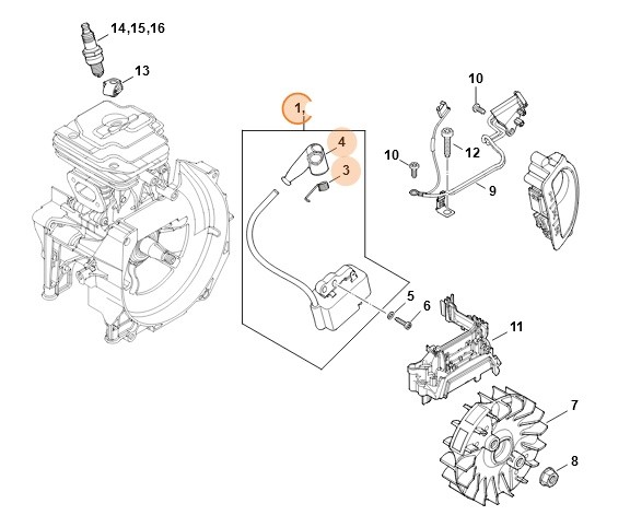Moduł zapłonowy, Stihl 41474001310