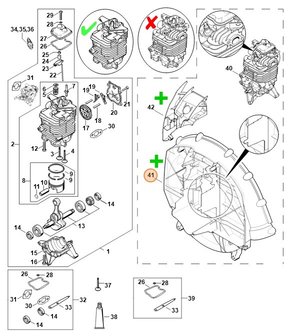 Obudowa dmuchawy, Stihl 42827004108