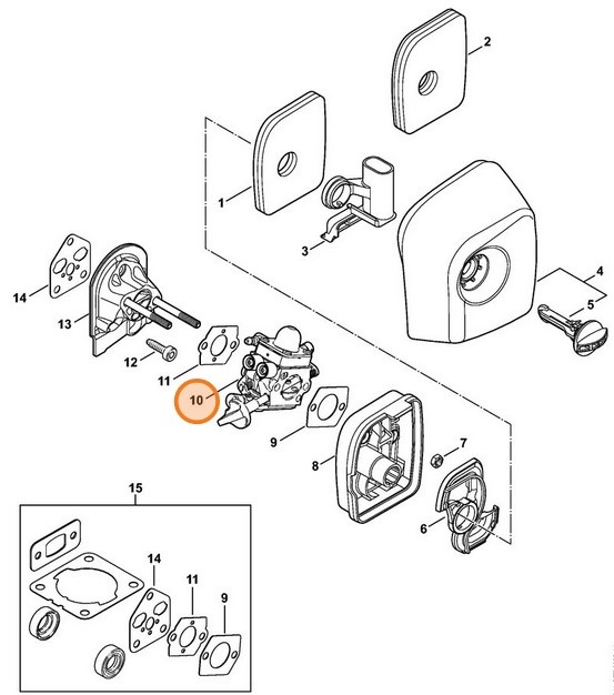 Gaźnik 4241/25, Stihl 42411200625