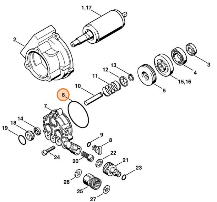 Okrągły pierścień uszczelniający 80,6x2,62, Stihl 96459458588