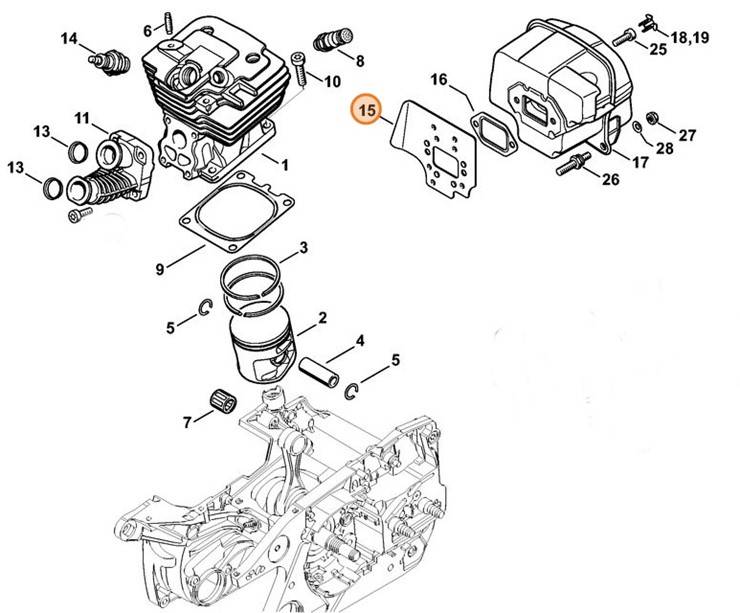 Blaszany element chłodzący, Stihl 11381413201