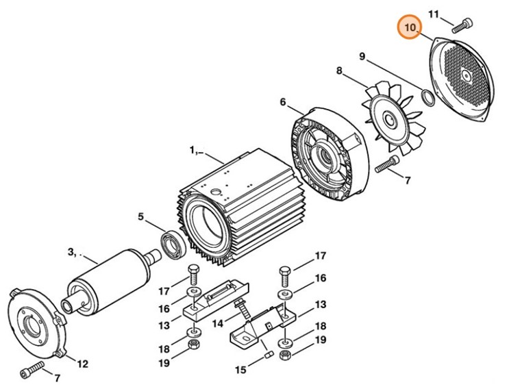 Pokrywa wentylatora, Stihl 47476060100