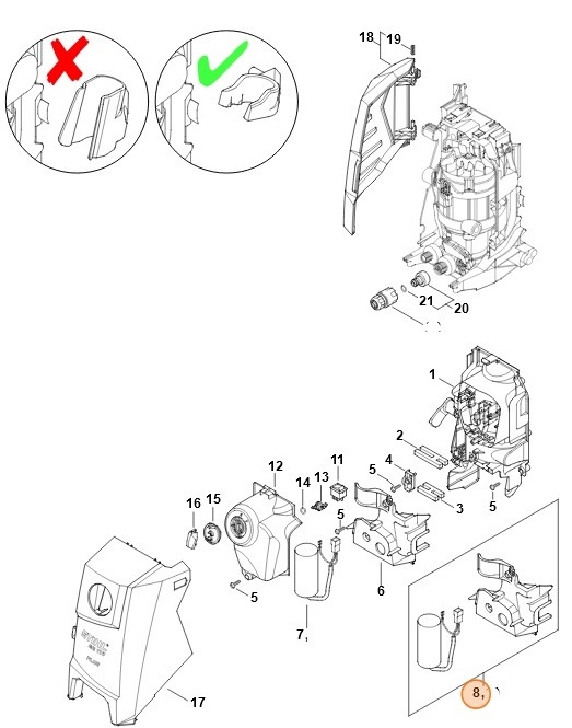 Kondensator z osłoną, Stihl 49506001900