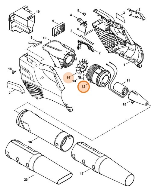 Prostownik strumienia powietrza, Stihl 45237700600