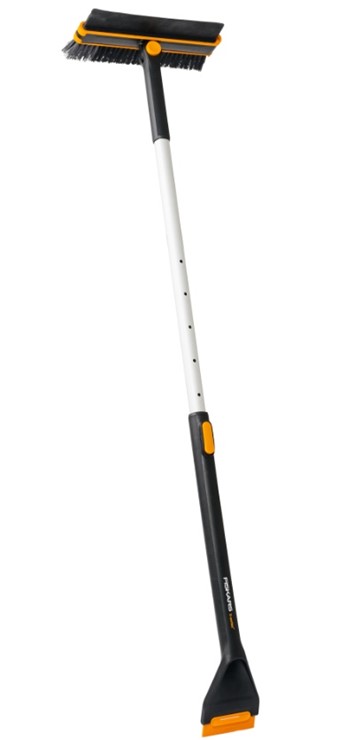 Teleskopowa szczotka skrobak do odśnieżania samochodu szyb obrotowa głowica X-series, Fiskars 1078492