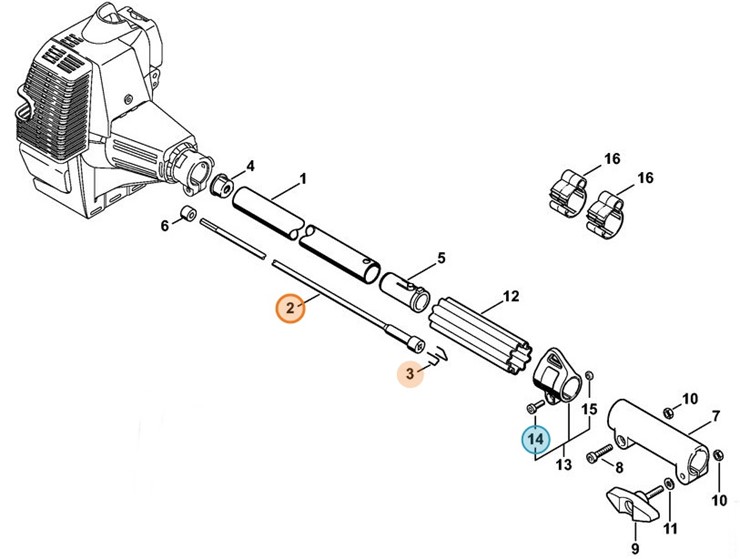 Wałek napędowy, Stihl 41407103220