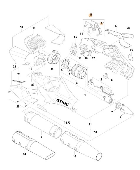 Zestaw elementów obsługowych, Stihl BA020073800
